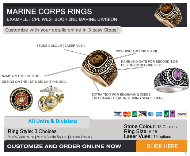 Marine Corps Rings for Men | Marine Rings $199.00 | Sale